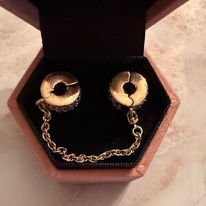 Pandora Rose Gold Chain Charm Bracelet Clip